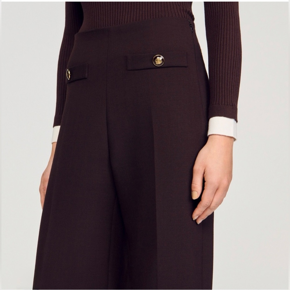 Sandro FLARED TROUSERS NWT - Picture 2 of 7